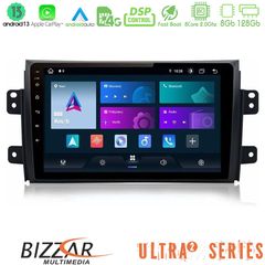 Bizzar Ultra Series Suzuki SX4 2006-2014 Fiat Sedici 2006-2014 8core Android13 8+128GB Navigation Multimedia Tablet 9"