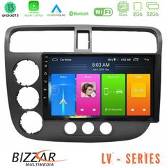 Bizzar LV Series Honda Civic 2001-2005 4Core Android 13 2+32GB Navigation Multimedia Tablet 9"
