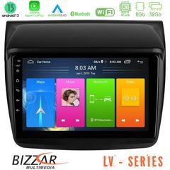 Bizzar LV Series Mitsubishi L200 4Core Android 13 2+32GB Navigation Multimedia Tablet 9"