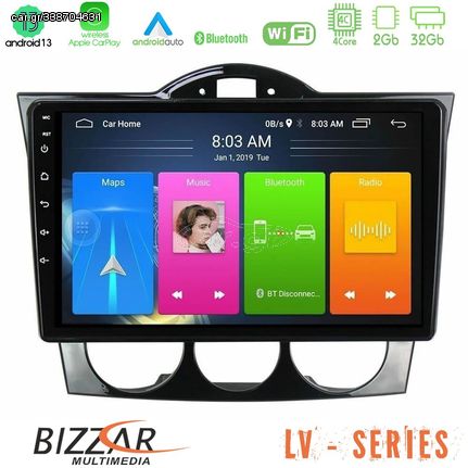 Bizzar LV Series Mazda RX8 2003-2008 4core Android 13 2+32GB Navigation Multimedia Tablet 9″