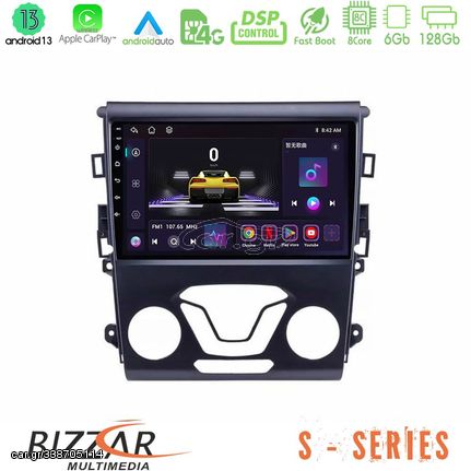 Bizzar S Series Ford Mondeo 2014-2017 8core Android13 6+128GB Navigation Multimedia Tablet 9"