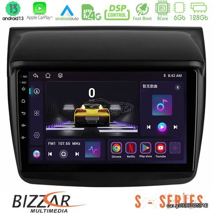 Bizzar S Series Mitsubishi L200 8core Android13 6+128GB Navigation Multimedia Tablet 9"