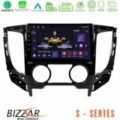 Bizzar S Series Mitsubishi L200 2016-> & Fiat Fullback (Manual A/C) 8core Android13 6+128GB Navigation Multimedia Tablet 9"