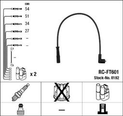 Σετ καλωδίων υψηλής τάσης NGK 8192