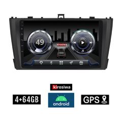 KIROSIWA 4+64GB TOYOTA AVENSIS (2009 - 2016) Android οθόνη αυτοκίνητου 4GB με GPS WI-FI (ηχοσύστημα αφής 9" ιντσών Youtube Playstore MP3 USB Radio Bluetooth Mirrorlink DSP 4x60W Apple Carplay Android