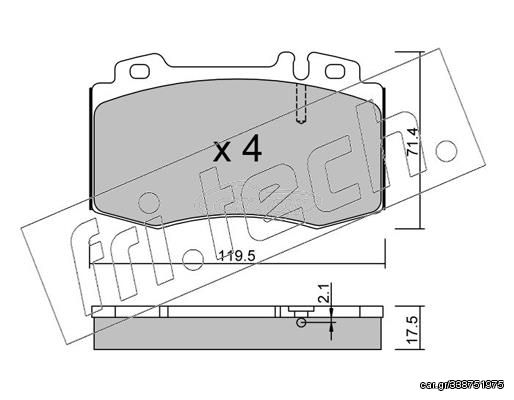 ΣΕΤ ΤΑΚΑΚΙΑ FRITECH 579.0  5790 0034200520 0034200820 0034201820 0034204220 0034208920 0044200420 0044200520 0044200820 005420042041 0064201220 1634200620 163420062037 1634200820 163420082027 16342010