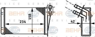 ΨΥΓΕΙΟ ΚΑΛΟΡΙΦΕΡ (234x157) για RENAULT CLIO 98-01