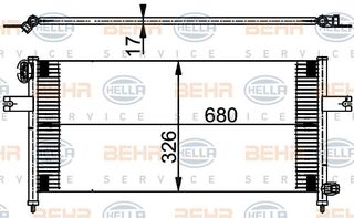 ΨΥΓΕΙΟ A/C 2.4 ΒΕΝΖΙΝΗ-2.5ΤD ΠΑΡΟΧΗ 15.2mm (700x320x16) για NISSAN P/U 2WD-4WD 1998-2001 (D22)