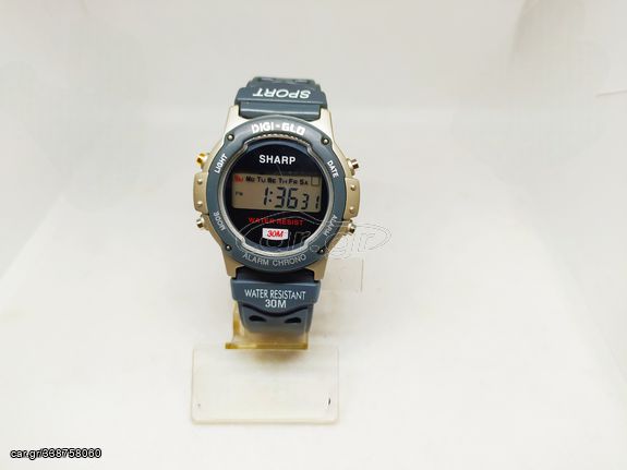 Vintage QUARTZ SHARP DIGI-GLO ALARM CHRONO A9026 ΤΙΜΗ 55 ΕΥΡΩ