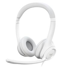 Logitech - H390 Wired Headset for PC/Laptop, Stereo Headphones with Noise Cancelling Microphone, USB-A WHITE / Electronics