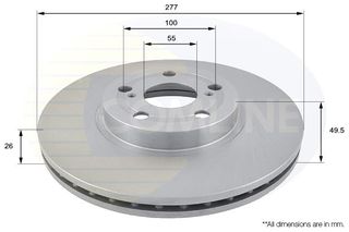 ΕΠΙΧΡΙΣΜΕΝΗ ΔΙΣΚΟΠΛΑΚΑ ΕΜΠΡΟΣΘ.TOYOTA COMLINE ADC01109V