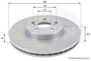 ΕΠΙΧΡΙΣΜΕΝΗ ΔΙΣΚΟΠΛΑΚΑ ΕΜΠΡΟΣΘ. TOYOTA COMLINE ADC01110V