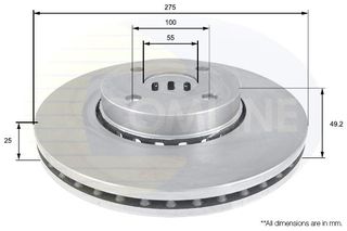 ΔΙΣΚΟΠΛΑΚΑ ΕΜΠΡΟΣΘ.TOYOTA COMLINE ADC01118V