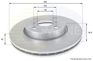 ΕΠΙΧΡΙΣΜΕΝΗ ΔΙΣΚΟΠΛΑΚΑ ΕΜΠΡΟΣΘ.TOYOTA COMLINE ADC01133V