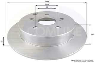 ΔΙΣΚΟΠΛΑΚΑ ΟΠΙΣΘ. TOYOTA COMLINE ADC01135