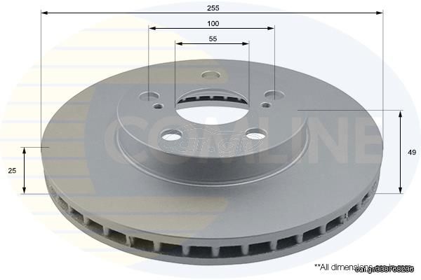 ΕΠΙΧΡΙΣΜΕΝΗ ΔΙΣΚΟΠΛΑΚΑ ΕΜΠΡΟΣΘ.TOYOTA COMLINE ADC01148V