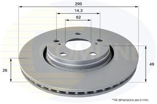 ΕΠΙΧΡΙΣΜΕΝΗ ΔΙΣΚΟΠΛΑΚΑ ΕΜΠΡΟΣΘ.TOYOTA COMLINE ADC01150V