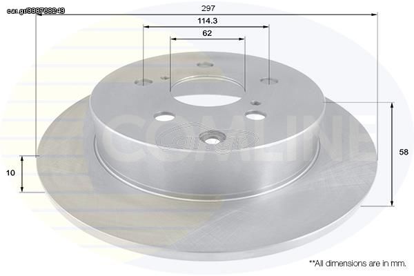 ΕΠΙΧΡΙΣΜΕΝΗ ΔΙΣΚΟΠΛΑΚΑ ΟΠΙΣΘ. TOYOTA COMLINE ADC01153