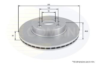 ΕΠΙΧΡΙΣΜΕΝΗ ΔΙΣΚΟΠΛΑΚΑ ΕΜΠΡΟΣΘ.TOYOTA COMLINE ADC01164V