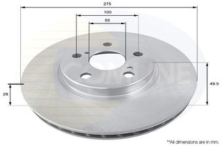 ΔΙΣΚΟΠΛΑΚΑ ΕΜΠΡΟΣΘ.TOYOTA COMLINE ADC0154V