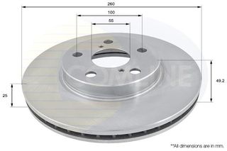 ΕΠΙΧΡΙΣΜΕΝΗ ΔΙΣΚΟΠΛΑΚΑ ΕΜΠΡΟΣΘ.TOYOTA COMLINE ADC0171V