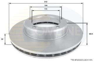 ΔΙΣΚΟΠΛΑΚΑ ΕΜΠΡΟΣΘ.ΤΟΥΟΤΑ/LEXUS COMLINE ADC0182V