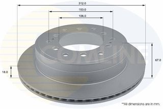 ΕΠΙΧΡΙΣΜΕΝΗ ΔΙΣΚΟΠΛΑΚΑ ΟΠΙΣΘ. TOYOTA COMLINE ADC0185V