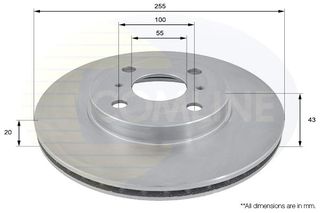 ΕΠΙΧΡΙΣΜΕΝΗ ΔΙΣΚΟΠΛΑΚΑ ΕΜΠΡΟΣΘ.TOYOTA COMLINE ADC0194V