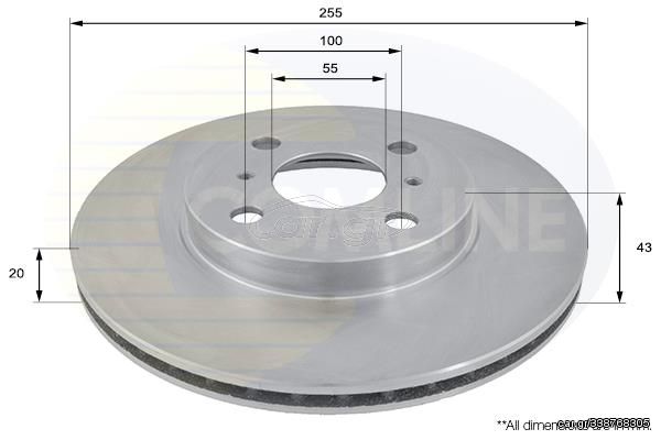 ΕΠΙΧΡΙΣΜΕΝΗ ΔΙΣΚΟΠΛΑΚΑ ΕΜΠΡΟΣΘ.TOYOTA COMLINE ADC0194V