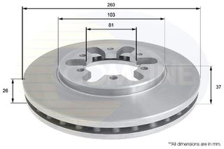 ΕΠΙΧΡΙΣΜΕΝΗ ΔΙΣΚΟΠΛΑΚΑ ΕΜΠΡΟΣΘ.NISSAN COMLINE ADC0220V