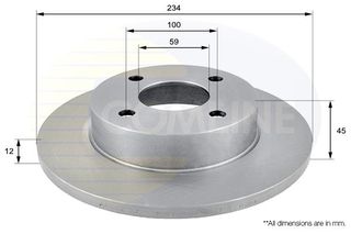 ΕΠΙΧΡΙΣΜΕΝΗ ΔΙΣΚΟΠΛΑΚΑ ΕΜΠΡΟΣΘ.NISSAN COMLINE ADC0227