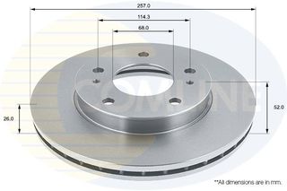 ΕΠΙΧΡΙΣΜΕΝΗ ΔΙΣΚΟΠΛΑΚΑ ΕΜΠΡΟΣΘ.NISSAN COMLINE ADC0228V