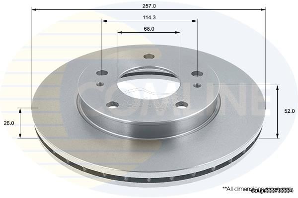 ΕΠΙΧΡΙΣΜΕΝΗ ΔΙΣΚΟΠΛΑΚΑ ΕΜΠΡΟΣΘ.NISSAN COMLINE ADC0228V