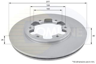 ΕΠΙΧΡΙΣΜΕΝΗ ΔΙΣΚΟΠΛΑΚΑ ΕΜΠΡΟΣΘ.NISSAN-FORD COMLINE ADC0238V