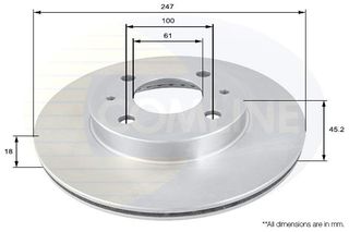 ΔΙΣΚΟΠΛΑΚΑ ΕΜΠΡΟΣΘ.NISSAN COMLINE ADC0242V