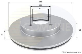 ΔΙΣΚΟΠΛΑΚΑ ΕΜΠΡΟΣΘ.NISSAN COMLINE ADC0262V