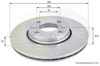 ΕΠΙΧΡΙΣΜΕΝΗ ΔΙΣΚΟΠΛΑΚΑ ΕΜΠΡ. NISSAN-RENAULT-DACIA COMLINE ADC0266V