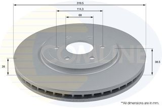 ΕΠΙΧΡΙΣΜΕΝΗ  ΔΙΣΚΟΠΛΑΚΑ ΕΜΠΡΟΣΘ.NISSAN COMLINE ADC0269V