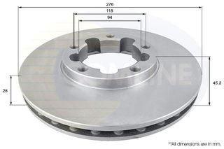 ΕΠΙΧΡΙΣΜΕΝΗ ΔΙΣΚΟΠΛΑΚΑ ΕΜΠΡΟΣΘ. NISSAN COMLINE ADC0280V