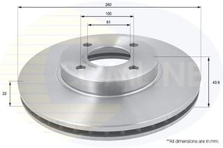 ΔΙΣΚΟΠΛΑΚΑ ΕΠΙΧΡ. ΕΜΠΡΟΣΘ. NISSAN COMLINE ADC0281V