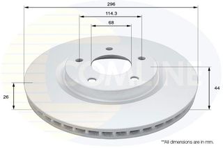 ΕΠΙΧΡΙΣΜΕΝΗ ΔΙΣΚΟΠΛΑΚΑ ΕΜΠΡ. NISSAN COMLINE ADC0293V