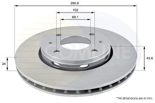 ΕΠΙΧΡΙΣΜΕΝΗ ΔΙΣΚΟΠΛΑΚΑ ΕΜΠΡ. MITSUBISHI-VOLVO COMLINE ADC0352V