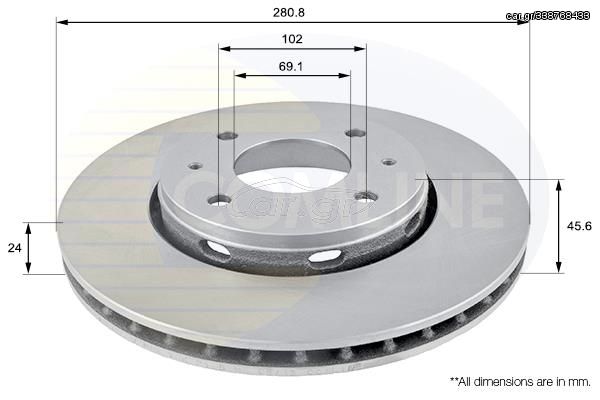 ΕΠΙΧΡΙΣΜΕΝΗ ΔΙΣΚΟΠΛΑΚΑ ΕΜΠΡ. MITSUBISHI-VOLVO COMLINE ADC0352V