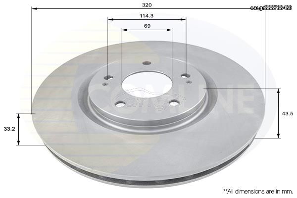 ΔΙΣΚΟΠΛΑΚΑ ΕΜΠΡΟΣΘ.MITSUBISHI COMLINE ADC0357V