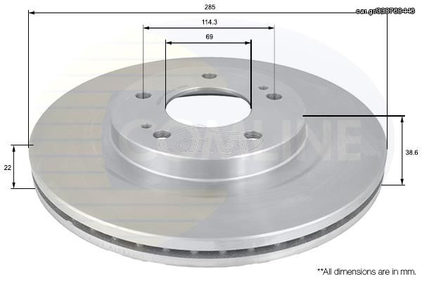 ΕΠΙΧΡΙΣΜΕΝΗ ΔΙΣΚΟΠΛΑΚΑ ΕΜΠΡΟΣΘ.MITSUBISHI COMLINE ADC0361V