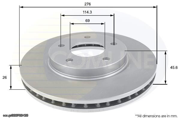 ΔΙΣΚΟΠΛΑΚΑ ΕΜΠΡ. MITSUBISHI - DODGE COMLINE ADC0381V