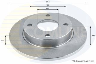 ΔΙΣΚΟΠΛΑΚΑ ΕΜΠΡΟΣΘ.MAZDA-FORD COMLINE ADC0436