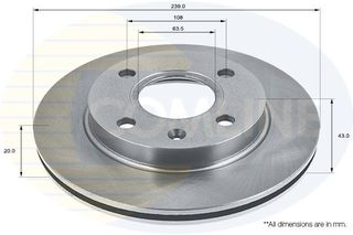 ΕΠΙΧΡΙΣΜΕΝΗ ΔΙΣΚΟΠΛΑΚΑ ΕΜΠΡΟΣΘ.MAZDA-FORD COMLINE ADC0440V