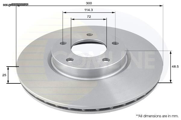 ΕΠΙΧΡΙΣΜΕΝΗ ΔΙΣΚΟΠΛΑΚΑ ΕΜΠΡΟΣΘ.MAZDA COMLINE ADC0447V