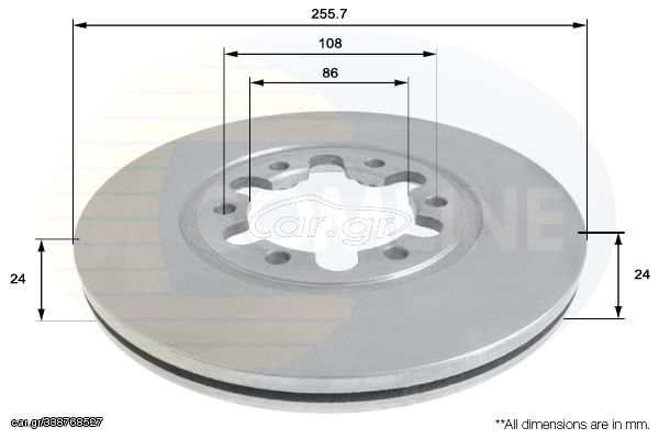 ΕΠΙΧΡΙΣΜΕΝΗ ΔΙΣΚΟΠΛΑΚΑ ΕΜΠΡΟΣΘ.MAZDA-FORD COMLINE ADC0452V